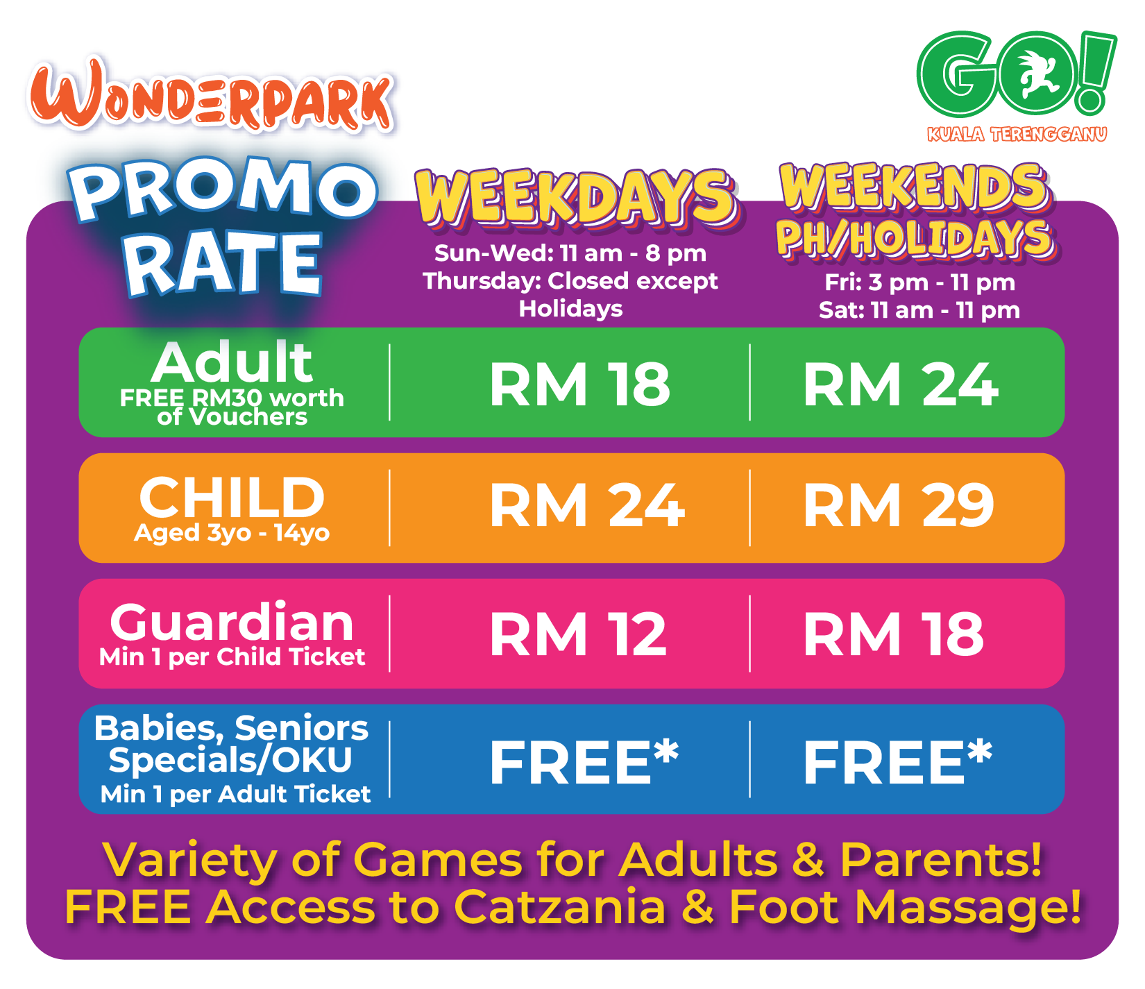 Wonderpark Kuala Terengganu Ticket Price